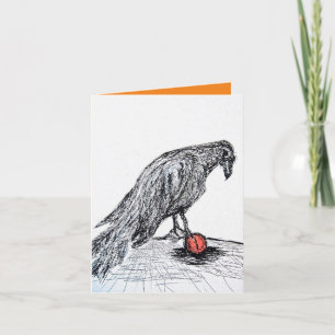 Tarjeta De Agradecimiento Raven parado al sol