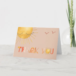 Tarjeta De Agradecimiento Ray of Sunshine   Boho Summer Thank You Card