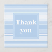 Rayas azules bebé simples elegantes gracias