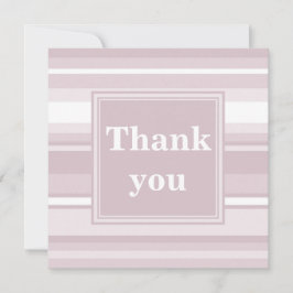 Tarjeta De Agradecimiento Rayas de cuarzo rosa monograma
