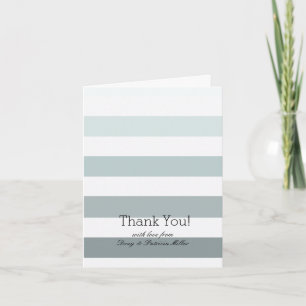 Tarjeta De Agradecimiento Rayas Ombre de Menta Gracias