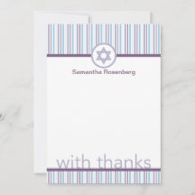 Rayas Púrpura Bat Mitzvah Gracias