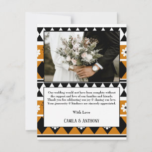 Tarjeta De Agradecimiento Rayo de borde Flor Diamante Boho Patrón floral