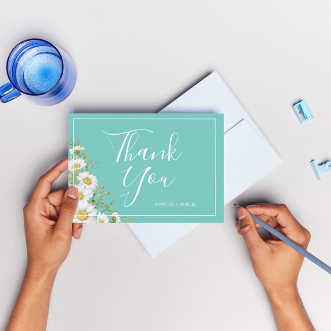 Tarjeta De Agradecimiento Rayos Verde azulados y blancos gracias (Subido por el creador)