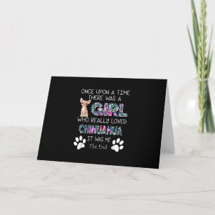 Tarjeta De Agradecimiento Re Era Un Chica Que Realmente Amaba A Chihuahua
