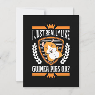 Tarjeta De Agradecimiento Realmente Me Encanta El Cerdo De Guinea