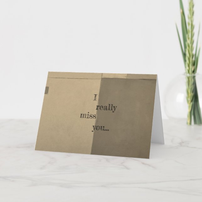 Tarjeta De Agradecimiento Realmente te extraño (Anverso)