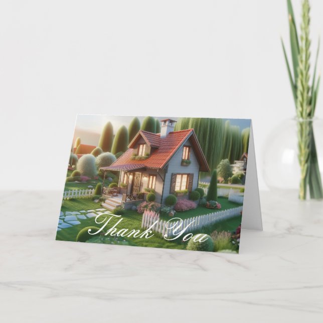 Tarjeta De Agradecimiento Realtor o hipoteca | Gracias Cabaña De Cabaña. (Anverso)