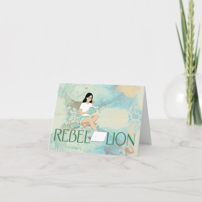 Tarjeta de agradecimiento Rebellion Reading para a (Anverso)