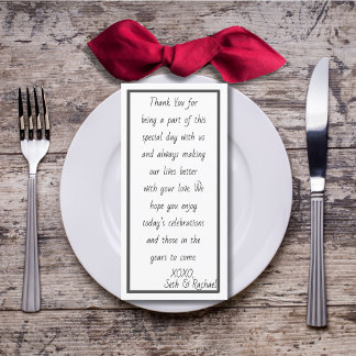 Tarjeta De Agradecimiento Recepción sencilla y elegante