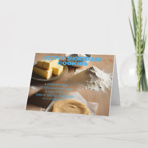 Tarjeta De Agradecimiento receta de galletas de vacaciones de masa quebrada 