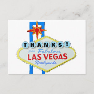 Tarjeta De Agradecimiento Recién Casados de Las Vegas Gracias