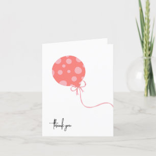 Tarjeta De Agradecimiento Recién nacido de globos rosados Gracias