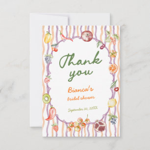 Tarjeta De Agradecimiento Recién salido del mercado Bridal Shower caprichoso