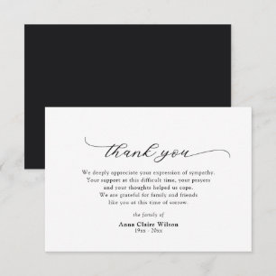 Tarjeta De Agradecimiento Reconocimiento de la simpatía por el guión elegant