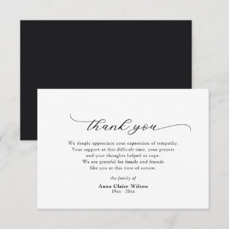 Tarjeta De Agradecimiento Reconocimiento de la simpatía por el guión elegant