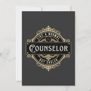 Tarjeta De Agradecimiento Reconocimiento insignia trabajo Consejero