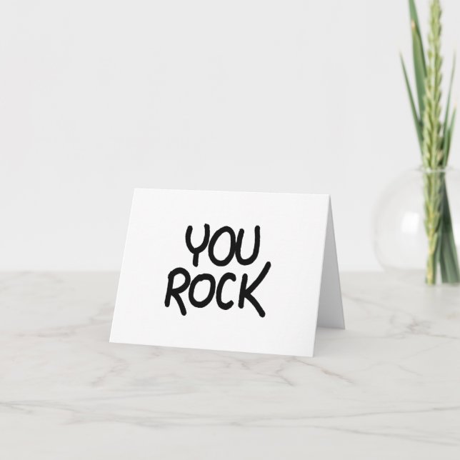 Tarjeta De Agradecimiento Reconocimiento rockero positivo para estudiantes (Anverso)