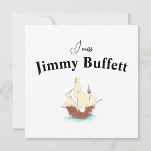 Tarjeta De Agradecimiento Recordando al cielo Margaritaville, te echo de men