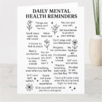 Recordatorios diarios de salud mental