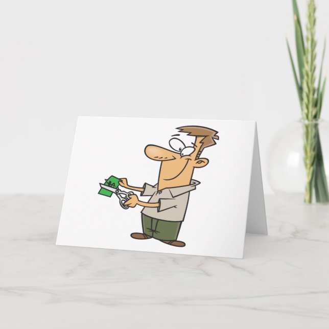 Tarjeta De Agradecimiento Recortar el dinero (Anverso)