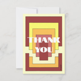 Tarjeta De Agradecimiento Rectángulo Abstracto Multicolor (Estilo 70)