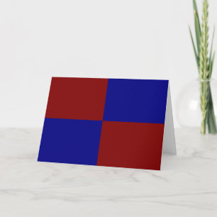 Tarjeta De Agradecimiento Rectángulos azul y rojo oscuro