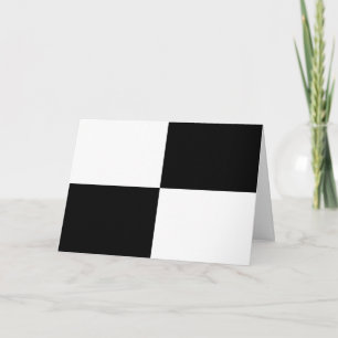 Tarjeta De Agradecimiento Rectángulos blanco y negro