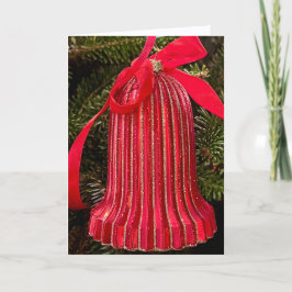 Tarjeta De Agradecimiento Red Bell Christmas Tree Ornament