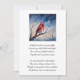 Tarjeta De Agradecimiento Red Cardinal Funeral Memorial Thank You Card
