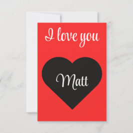 Tarjeta De Agradecimiento Red Happy heart romance graphic
