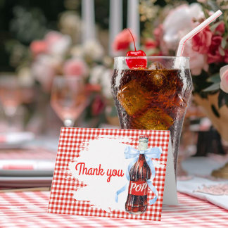 Tarjeta De Agradecimiento Red Ready to Pop Baby Shower Thank you