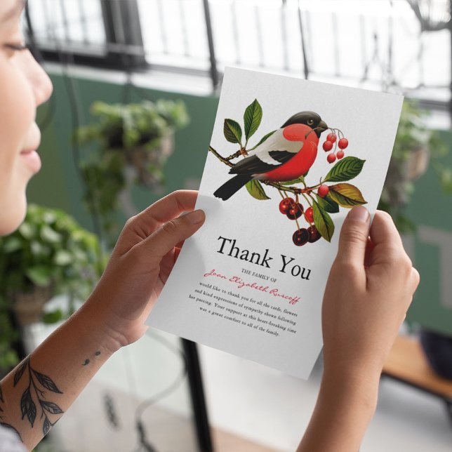 Tarjeta De Agradecimiento Red Robin | Pájaro simpático Gracias (Subido por el creador)