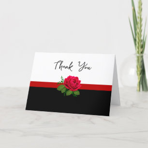 Tarjeta De Agradecimiento Red Rose Trendy Gracias Cartas