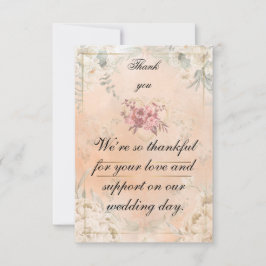 Tarjeta De Agradecimiento Red Roses flat Thank You Card