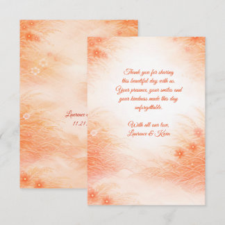 Tarjeta De Agradecimiento Red Seigaiha – Japanese Wedding Collection