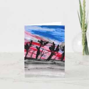 Tarjeta De Agradecimiento Red Sunset