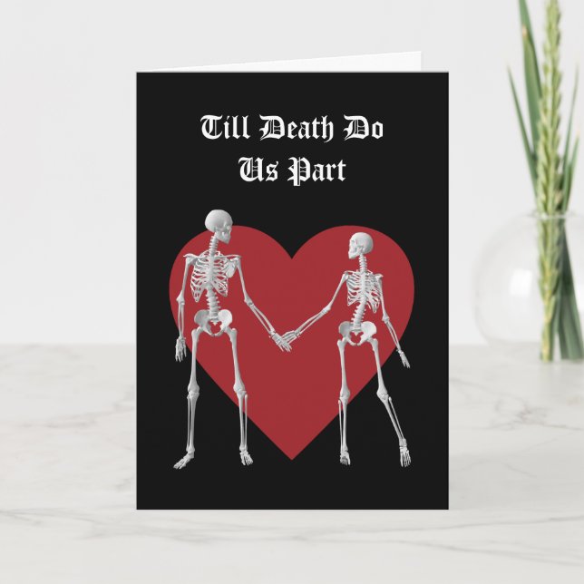 Tarjeta De Agradecimiento Red Till Death Do Us Part Valentine's Day Card (Anverso)