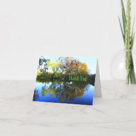 Tarjeta De Agradecimiento Reflejo de árboles de río de la Naturaleza