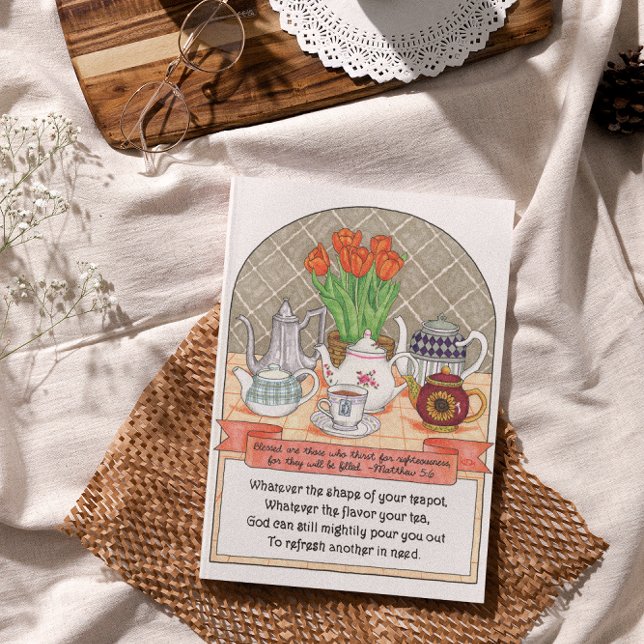 Tarjeta De Agradecimiento Refrescar la carta de amistad de las teteras (Subido por el creador)