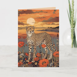TARJETA DE AGRADECIMIENTO REGAL CHEETAH BLANK ALL-OCCASION CARD