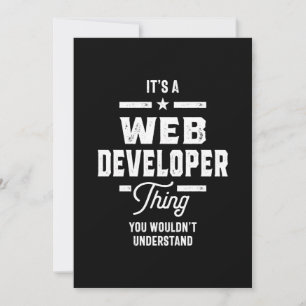 Tarjeta De Agradecimiento Regalo con título de trabajo de desarrollador web