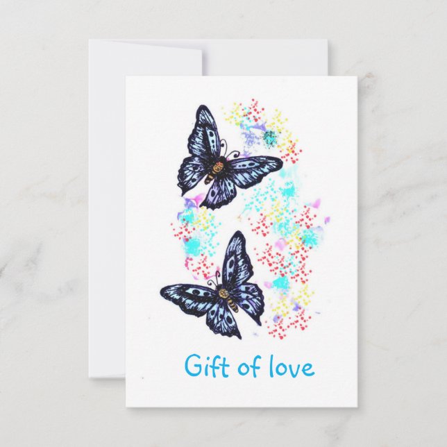 Tarjeta De Agradecimiento Regalo de amor (Anverso)