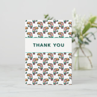 Tarjeta De Agradecimiento regalo de animal de ave toucán tropical lindo para