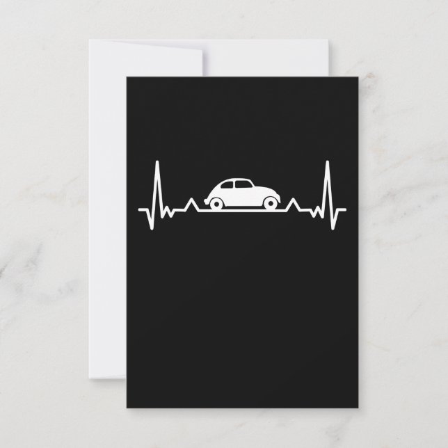 Tarjeta De Agradecimiento Regalo de automóviles clásicos Heartbeat (Anverso)