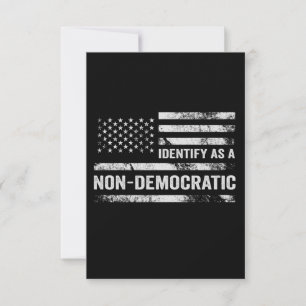 Tarjeta De Agradecimiento Regalo de bandera americana no demócrata