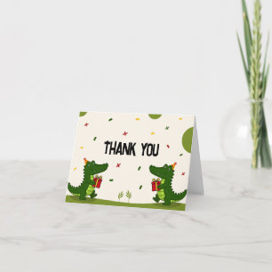 Tarjeta De Agradecimiento Regalo de Cocodrilo Adorable