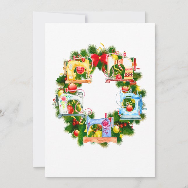 Tarjeta De Agradecimiento Regalo de coser| Varios Navidades masticando regal (Anverso)