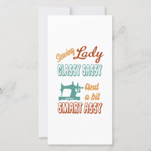 Tarjeta De Agradecimiento Regalo de costura   Clase Sassy Lady