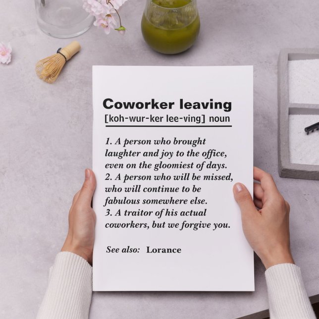 Tarjeta De Agradecimiento Regalo de despedida para tu colega que se va (Personalized Coworker Leaving Card - The Perfect Farewell Gift for Your Departing Colleague
)